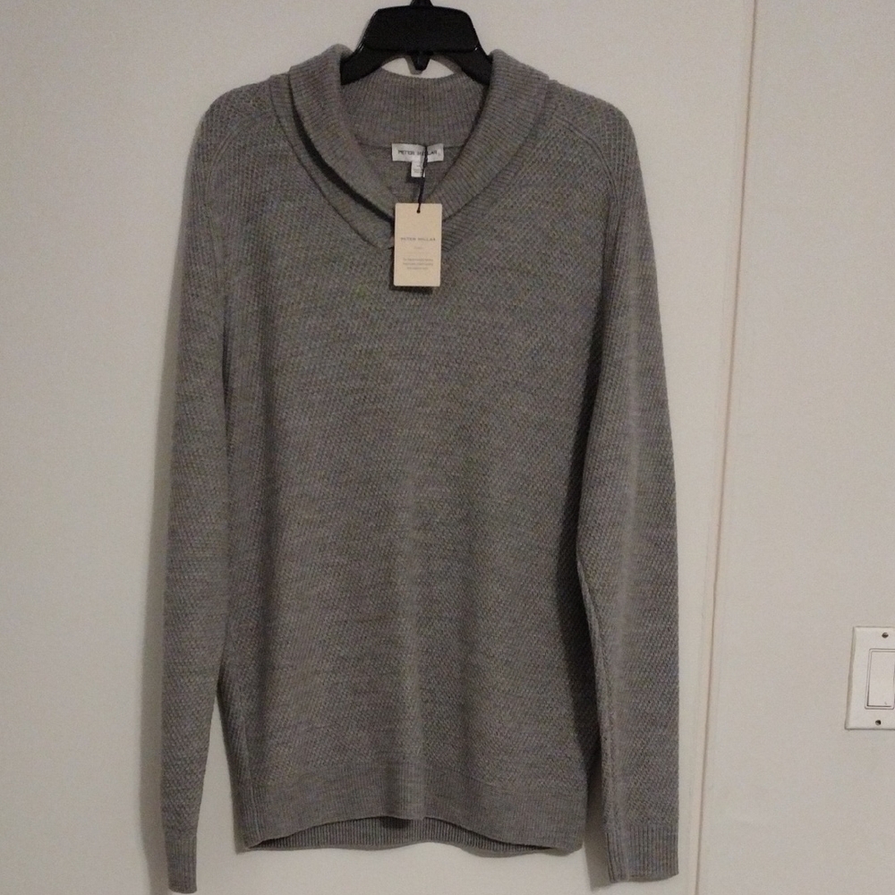 Peter Millar Gray Turtleneck Sweater